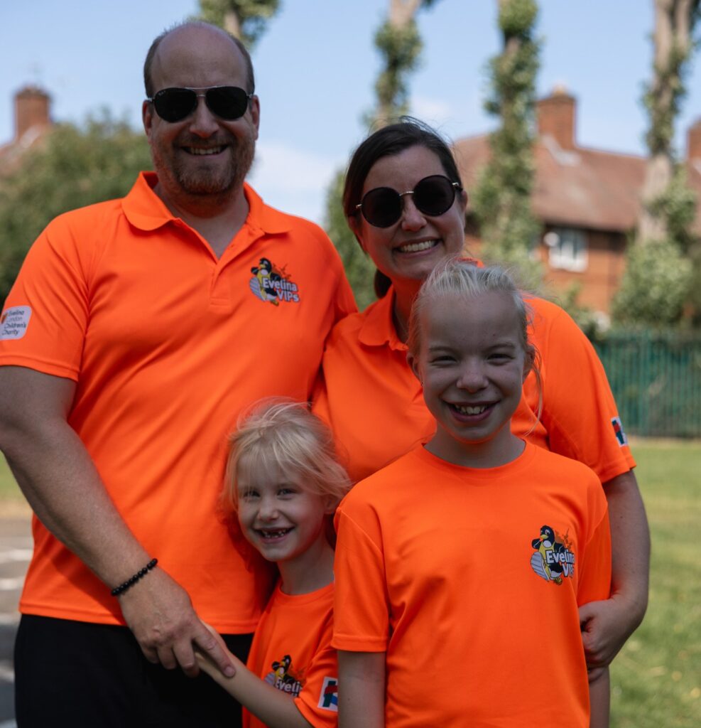 Naia with her mum, dad and younger sister. They